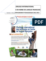 Guide Pedagogique 2012 2013 Du Florilege International Des Ecrivains en Herbe de Langue Francaise