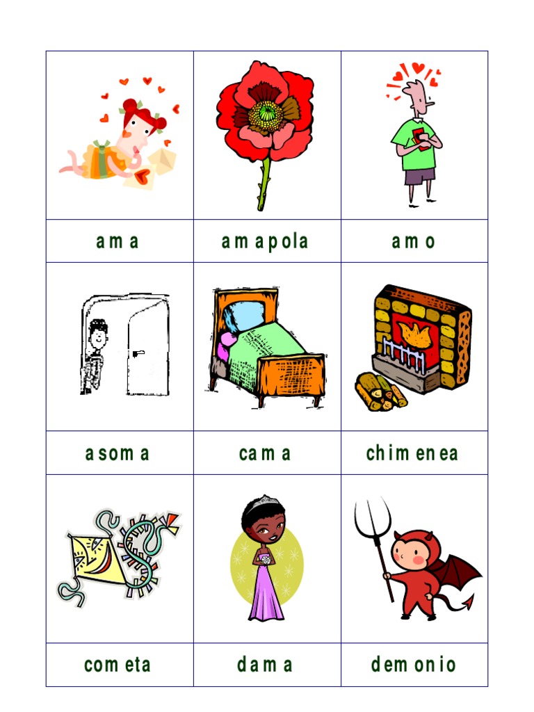 Palabras y Fonemas con M | PDF