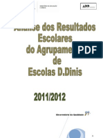 Relatório Final dos Resultados Escolares do Agrupamento  2011-2012