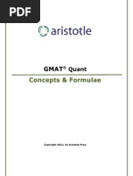 GMAT Quant Concepts & Formulae