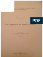 Sulla Spondilite Da Febbre Ondulante. Carlo Clerici. Giornale Di Clinica Medica 1932