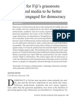 A case for Fiji’s grassroots citizenry and media to be better informed, engaged for democracy - Mosmi Bhim