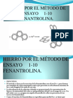 Determinación de Hierro por el Método de Ensayo 1-10 Fenantrolina