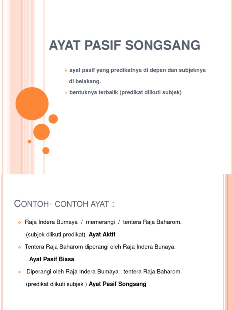Ayat Pasif Songsang