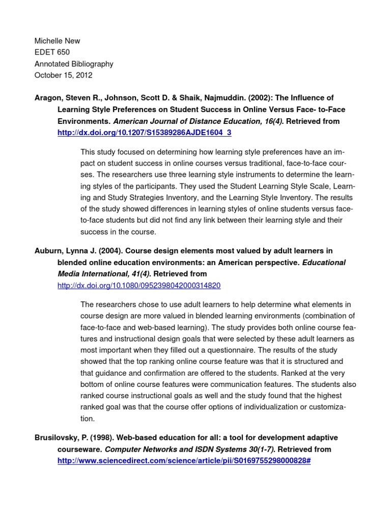 Annotated bibliography the future of education technology 21864 06 picture