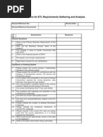 Generic ETL Questionnaire