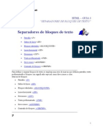 Guia 3 HTML - Separadores de Bloques de Texto PDF