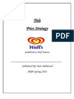 Title Price Strategy: Submitted by Yasir Mehmood MBA-Spring 2010