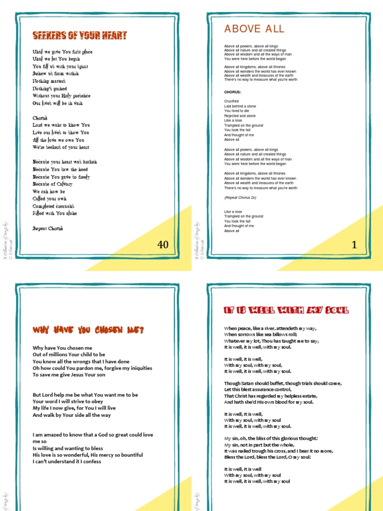 A Collection of Christian Songs.. Religion & Spirituality