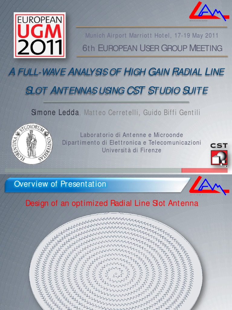 Radial line slot antenna design 2017
