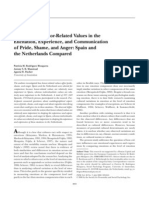 The Role of Honor-Related Values in The Elicitation, Experience, and Communication of Pride, Shame, and Anger: Spain and The Netherlands Compared