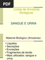 Coleta de Amostras Biológicas (sangue e urina)