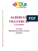 Avance PROGRAMAS EDUCATIVOS Albergue Villuercas 2012-2013
