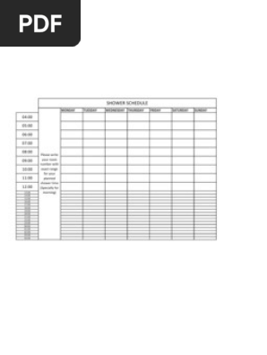 Shower Schedule