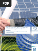 Trade Law Implications of Procurement Practices in Sustainable Energy Goods and Services