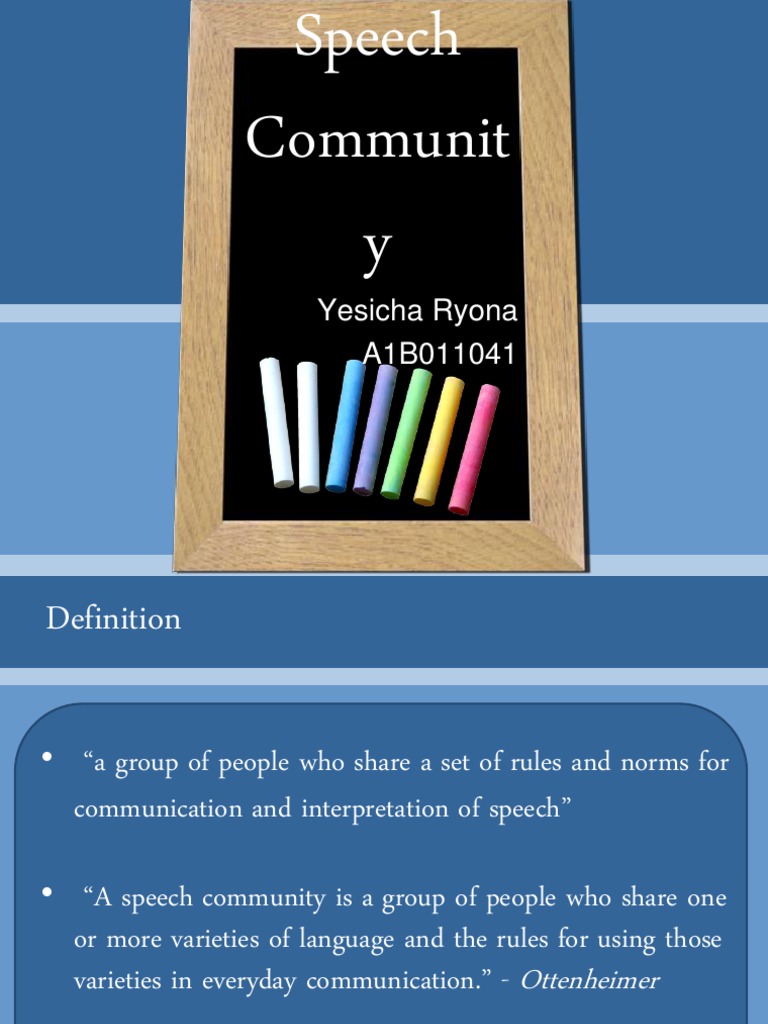 Chapter 5 - Speech Community | PDF