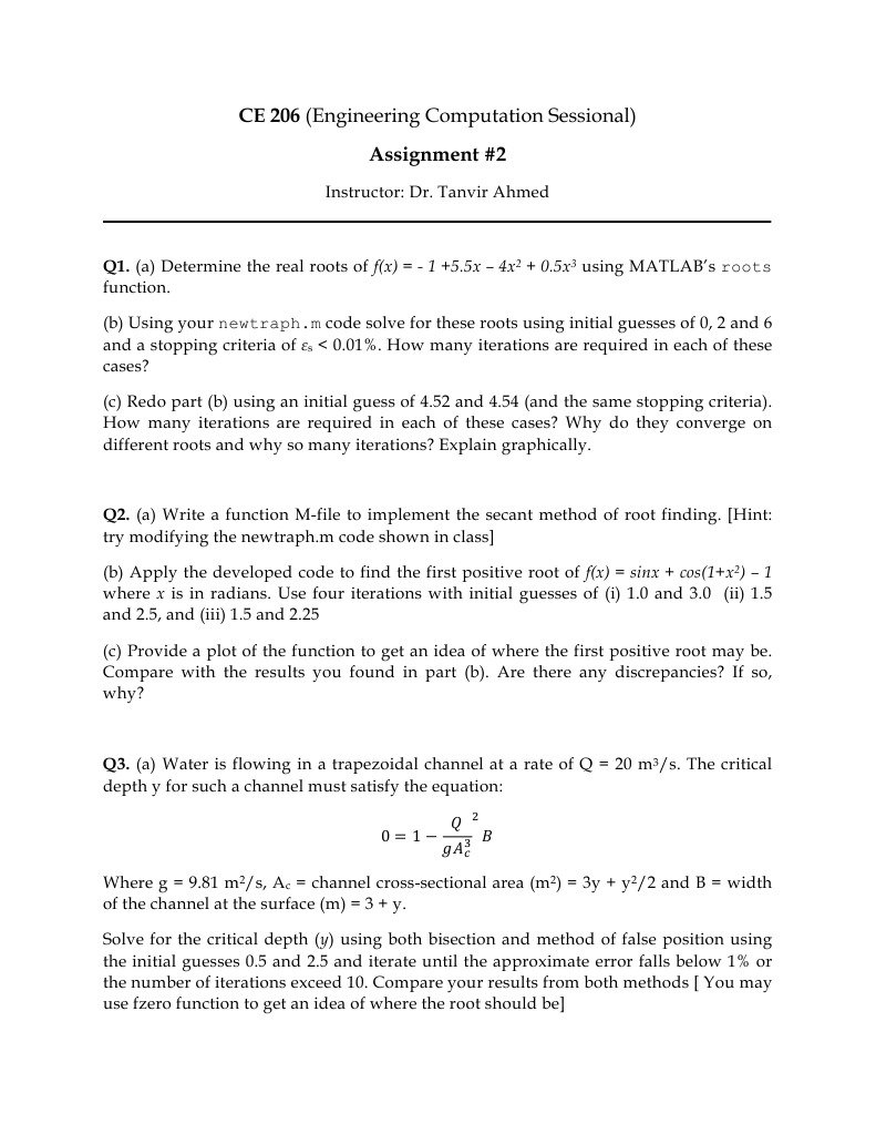 Assignment 2 | PDF | Trigonometric Functions | Matlab