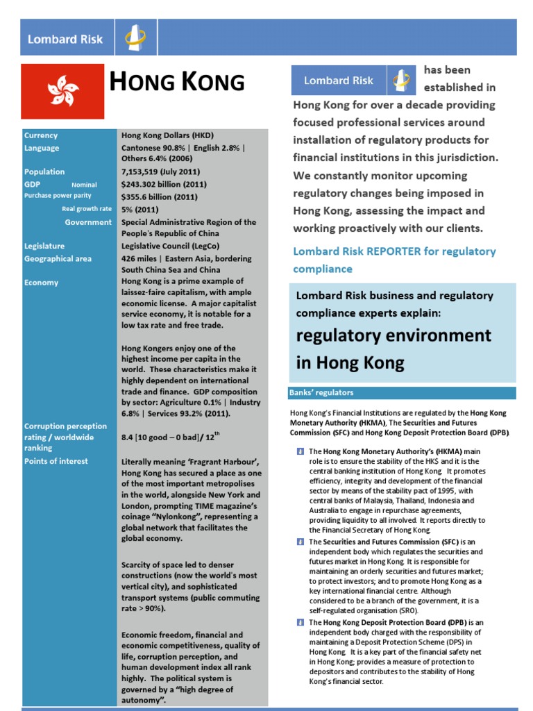 Lombard Risk Compliance in Hong Kong | PDF | Insurance | Hong Kong