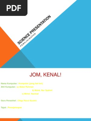 Science Presentation Sains Pemejalwapan Kumpulan Rohman Pdf
