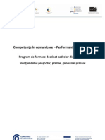 Competenţe în comunicare - Performanță în educație