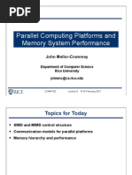 Parallel Computing Platforms and Memory System Performance: John Mellor-Crummey