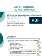 Application of Rheological Models To Modified Binders: 48 Petersen Asphalt Research Conference