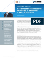Independent Equity Research: How We Do It, and Why It Matters To Investors