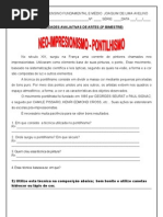 AVALIAÇÃO DE ARTES 6° ANO