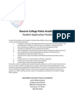 Navarro College Police Academy Student Application Packet
