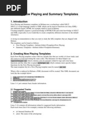 Creating Now Playing and Summary Templates