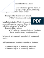 Definite and Indefinite Articles