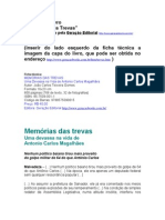 Trechos Do Livro Memórias Das Trevas