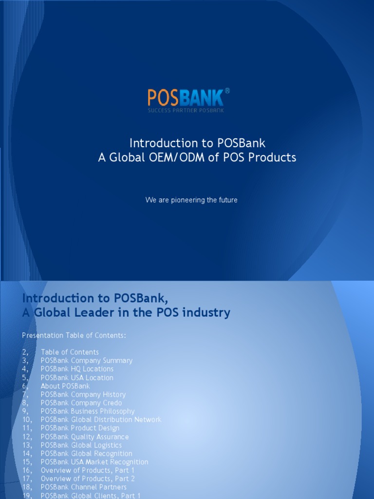 Posbank Usa Overview Point Of Sale Innovation