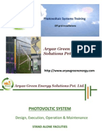 Off-grid Photovoltaic Systems Training Guide
