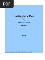 Nepal Education Cluster Contingency Plan (2011-2012)