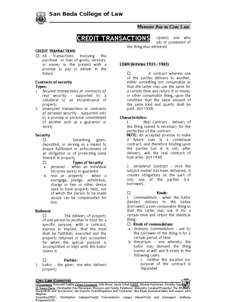 Credit Trans | PDF