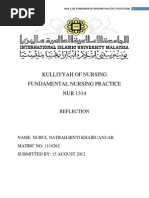 Download Nursing Reflection - 1st Year Posting by Nurul Natrah SN110289735 doc pdf