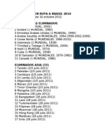 Eliminados Brasil 2014