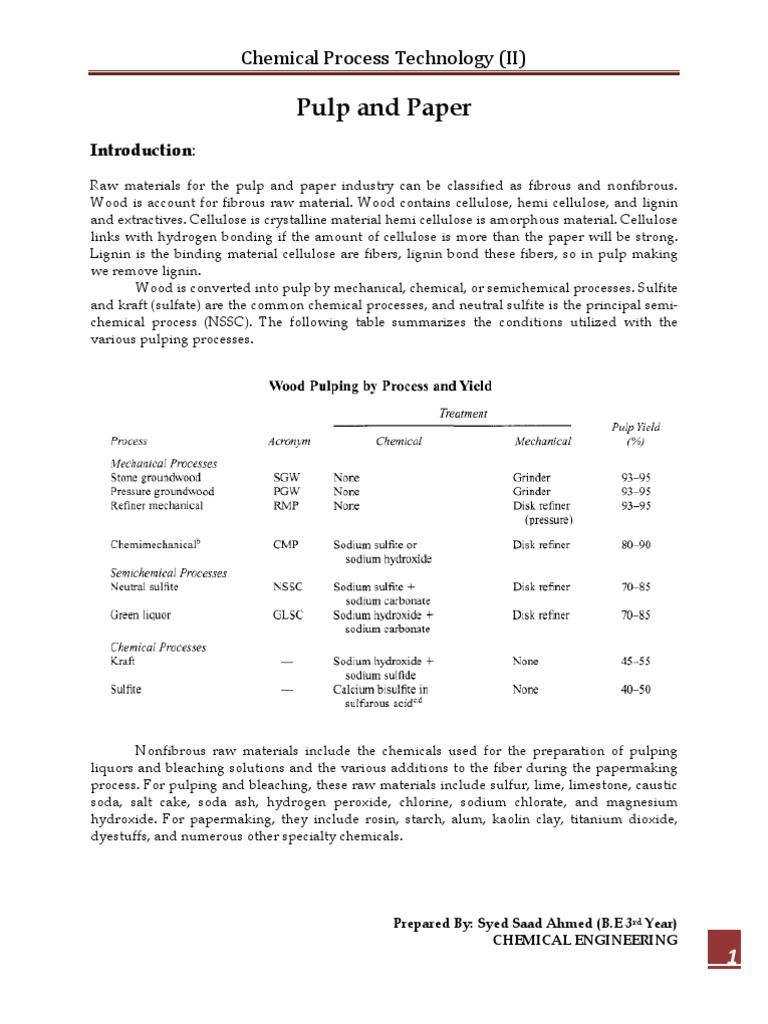Pulp and Paper Industry | PDF | Pulp (Paper) | Bleach