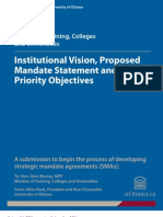 Ontario - Institutional Vision, Proposed Mandate Statement and Priority Objectives - University of Ottawa