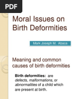 Moral Issues On Birth Deformities