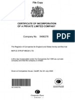 New Incorporation Documents