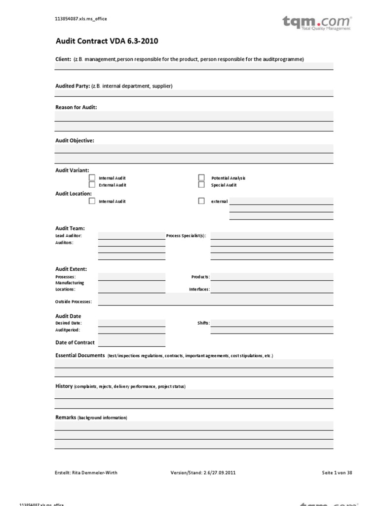 VDA 6.3 Audit Checklist 2023 | PDF | Point Of Sale | Audit