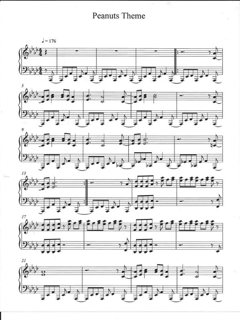 Charlie Brown Christmas Time Is Here Song Piano Sheet Music - hillsong united quot oceans where ...