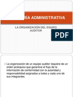 Auditoría Administrativa Organizacion Equipo