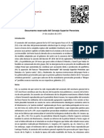 Documento Reservado Del Comando Superior Peronista