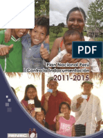 Plan Nacional Perú Contra La Indocumentación 2011-2015. Objetivos y Metas.