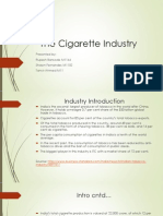 The Cigarette Industry: Presented By-Rupesh Bansode M1144 Shawn Fernandes M1152 Tanvir Ahmed M11