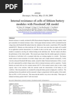 Internal Resistance of Cells of Lithium Battery
