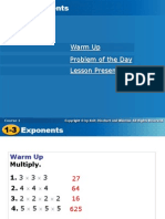 Warm Up Problem of The Day: Course 1 Course 1
